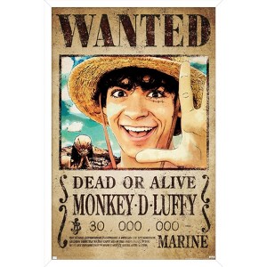 Trends International Netflix One Piece - Luffy Wanted Framed Wall Poster Prints - 1 of 4