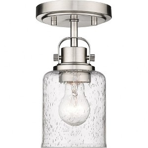 Z-Lite Kinsley 1 - Light Semi-Flush Mount in  Brushed Nickel - 1 of 4