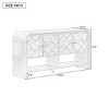 60'' Console Table with Woven Slat Doors & Bottom Open Shelf,Entryway Cabinet for Hallway or Living Room-Baofuwish - 4 of 4
