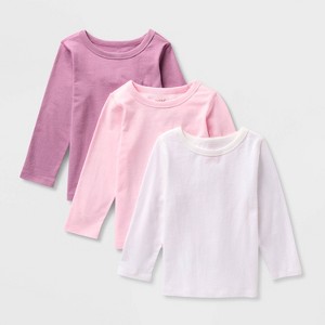 Toddler Adaptive 3pk Long Sleeve T-Shirt - Cat & Jack™ Grape
