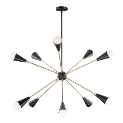 Maxim Lighting Lovell 10 - Light Pendant in  Black/Satin Brass