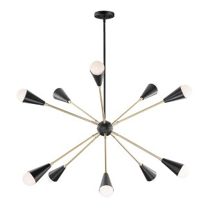 Maxim Lighting Lovell 10 - Light Pendant in  Black/Satin Brass - 1 of 1