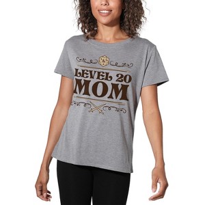 Women's Dungeons Dragons Mother's Day Level 20 Mom Loose T-Shirt - 1 of 4