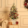 3Ft Pre-Lit Artificial Christmas Tree - Mini Tabletop Xmas Tree with Base, 8 Lighting Modes, Dual-Color Lights for Home Office Party Holiday Decor - 3 of 4