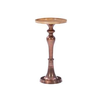 Spegel Traditional Solid Natural Wood Top Side Table Copper - Powell