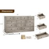Zstar 12 Drawer Dresser & Chest of Drawers for Bedroom, 61" Wide Wood Storage Cabinet with Power Outlet - 2 of 4