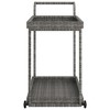 vidaXL Bar Cart Gray 39.4 inches x17.7 inches x32.7 inches  Poly Rattan - 4 of 4