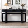 NicBex 57''Long Console Table with 3 Storage Drawers and Metal Handles Contemporary Sofa Table behind Couch,Perfect for Entryway,Hallway,Living Room - 2 of 4