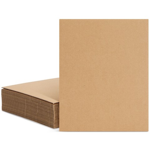 Bright Creations 25 Pack Corrugated Cardboard Sheets, 8x10 Flat Card ...