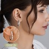 Gilded Lab-Grown Diamond Channel Set Hoop Earrings for Women in 925 Sterling Silver and 14KT Yellow Gold-Plated | 1/4, 1/2, 1 Carat Total Weight - 3 of 4