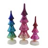 Cody Foster 12.0 Inch Brilliant Ombre Trees Set / 3 Christmas Decorate Village  Decor Crackle Finish Tree Sculptures - 3 of 3