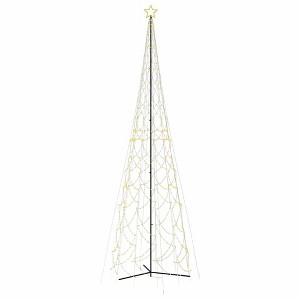 vidaXL Christmas Cone Tree Decoration Artificial Christmas Tree with LEDs - Warm White 26 x 8 ft - 1 of 4