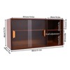 YIYIBYUS Small Kitchen Pantry Cabinet, Wall Sideboard with Glass Doors - 4 of 4