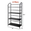 Metal Utility Bookcase Bookshelf Rack Black Finish - 2 of 2