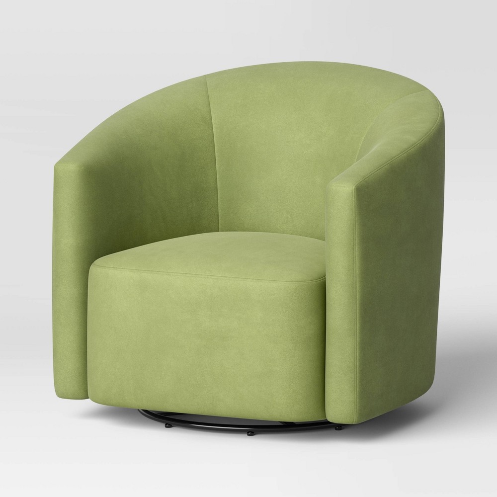 Large Aveline Swivel Chair Olive Velvet - Threshold™