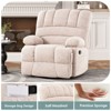 PAGED Oversized Rocker Recliner Chair,350lbs Capacity Swivel Chair with 3-Position,Rocker Recliner Chair for Living Room,Apartment,Beige - 4 of 4