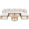 YOOCOZZ  7-Piece Outdoor Rattan Sectional Sofa Sets with Thick Cushions - 4 of 4
