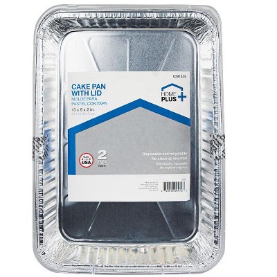 Home Plus Durable Foil 9 in. W X 13 in. L Cake Pan Silver 2 pk (Case of 12) (Case of 12)