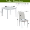 MAYEERTY 7-piece Dining Set - Rectangular Wood Table & 6 Upholstered Chairs for Family Gatherings - 3 of 4