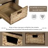 Whisen Rustic Storage Bench with 3 Drawers and 3 Rattan Baskets - 4 of 4
