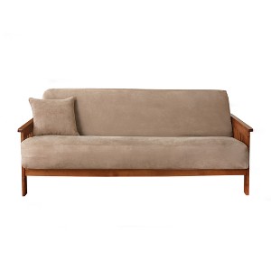 Soft Suede Futon Cover Taupe - Sure Fit, Brown