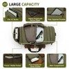 Unique Bargains Canvas Leather Accents Expandable Multi-Pocket Duffel Bag 20" x 9.8" x 11" - 4 of 4