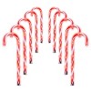 Joyfy 12 Pack Christmas Candy Cane Pathway Lights, 17" Xmas Outdoor Decoration Red Lights with Stakes for Garden Yard Walkway Decor - 2 of 4
