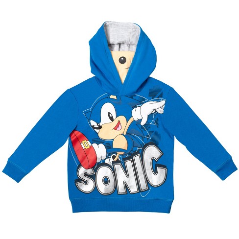 SEGA Sonic The Hedgehog Big Boys Pullover Hoodie Blue 14 16