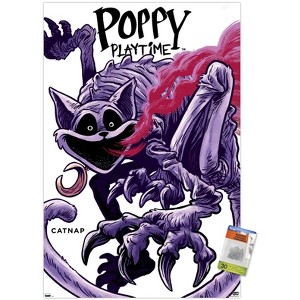 Trends International Poppy Playtime - CatNap Feature Series Unframed Wall Poster Print Clear Push Pins Bundle 22.375" x 34" - 1 of 4