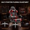 SEVOBAL Task and Office Chairs User Friendly Gaming Chair with Footrest and Adjustable Lumbar Support for Long Hours of Play, Red, 26.7"*25.3"*52.3" - 3 of 4