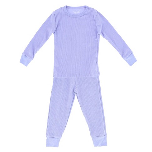 Rene Rofe Toddler Girl s Waffle Thermal Long Underwear 2 piece Set 4t Lavender Target