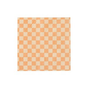 Jollity & Co. - Check It! Peaches N' CreamCocktail Napkins - Pack of 20 Paper Napkins - 1 of 3