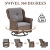 Outdoor Swivel Chair Wicker Patio Glider Chair High Back Swivel Chairs Set of 2 - 4 of 4
