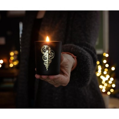 Black Soy Wax Scented Candle Set with Wizard Symbols