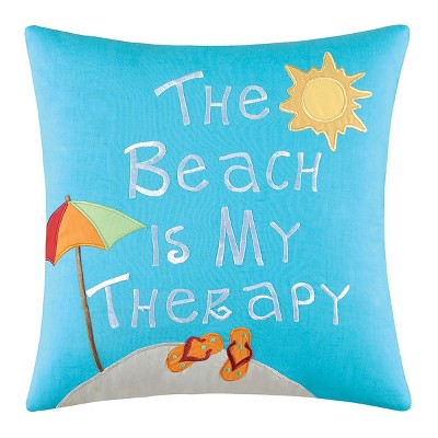 C&F Home 16" x 16" Beach Therapy Embroidered Pillow