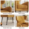 Wingback Chair, Soft Upholstered Modern Accent Chair, Yellow - 4 of 4