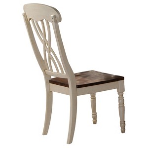 Dylan Side Dining Chair Wood/Buttermilk/Oak (Set of 2) - Acme, White