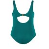 Women's Plus Size Sardinia Tie Front 1 Piece - emerald | CITY CHIC - 3 of 4