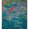 Manual Woodworkers and Weavers When a Cardinal Appears Light Tapestry Throw Blanket 50"x60", Cotton, Soft-Tone Inspirational Memorial Decor - 3 of 3