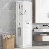 64' Tall Tilt Out Laundry Hamper Cabinet with Drawer and Storage Cabinet, Floorstanding Storage with Towel Rack White - 3 of 4