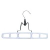 Honey-Can-Do 12pk Rectangular Clamp Hangers: Adjustable White Clothes Hangers for Pants & Skirts, Adult Use - 2 of 3