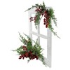 Northlight 24" White Washed Window with Frosted Berries and Cedar Christmas Wall Decor - image 3 of 4