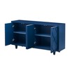 NicBex  Modern Sideboard,Kitchen Storage Cabinets with Different Pattern Design for Kitchen and Dining Room,Black/Blue - 4 of 4