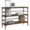 vidaXL Console Table Smoked Oak 39.4 in.x12.6 in.x29.5 in. Engineered Wood - 4 of 4