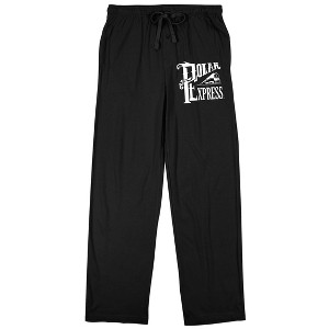 Polar Express Train Vector Art Men's Black Sleep Pajama Pants - 1 of 3