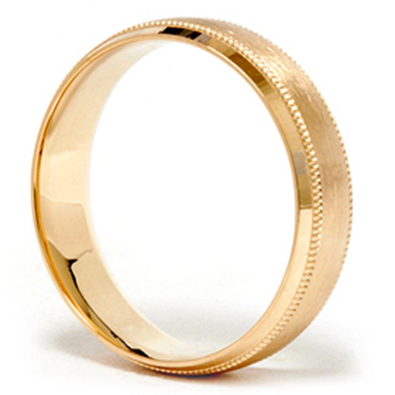 Pompeii3 Mens 14K Gold Comfort Fit 6mm Wedding Ring New Band, 2 of 6