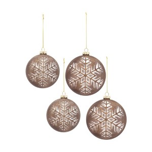 Melrose Bronze Glass Ball Ornament (Set of 4) - 1 of 4