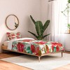 Ninola Design Poinsettia holiday flowers Comforter + Pillow Sham(s) - Deny Designs - 2 of 3