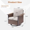 Belord Outdoor Swivel Rocker Patio Chairs, All Weather Patio Swivel Rocking Glider Chairs Set of 2, 2 Piece Patio Furniture Sets for Porch - 4 of 4