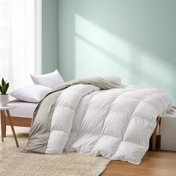 Puredown All Season White Down Comforter 600 Fill Power with Removable Dust Protector
